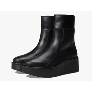 Fly London size 39 black Hann248Fly ankle boots leather chunky wedge platform
